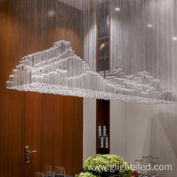 High quality luxury indoor lighting stainless steel chassis led chandelier light